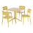 4-Person Outdoor Square Dining Set-1323434456