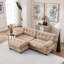 Canapé modulaire avec assise profonde et repose-pieds-865439480
