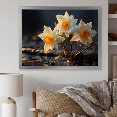 «Dewy Daffodils At Sunrise II», reproduction sur toile