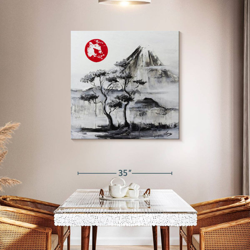 Harnek, paysage japonais pittoresque, H 39 po x l 39 po