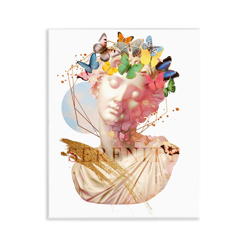 Statue Serenity Collage Plaque murale, design par Susan Arnot