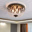 Luminaire encastré moderne en cristal en forme de bol 15 po à 4 lumières Ealie pour salon / chambre à coucher-2146537688