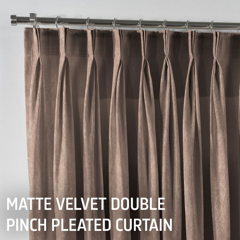 Room Darkening Single Curtain Panel, 150 W x 350 D cm, Cinnamon Brown