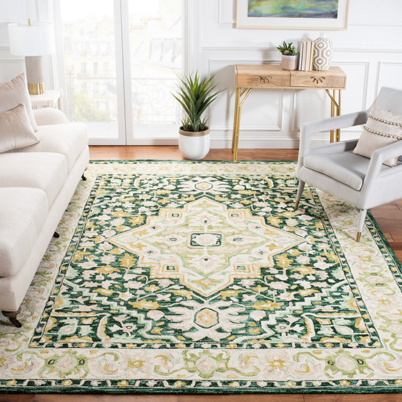 Hand Tufted Wool Southwestern Rug, Rectangle 8' x 10'