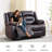 Brenaya 61.4" Modern and Breathable Vegan Leather Power Reclining Loveseat Sofa-1397172168