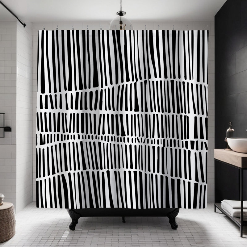 Rideau de douche Coco, Noir