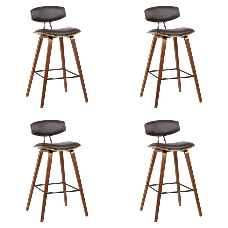 Tabouret de bar Fox , Brun / Noyer, Tabouret de bar (siège d'une hauteur de 28,5 po), 4