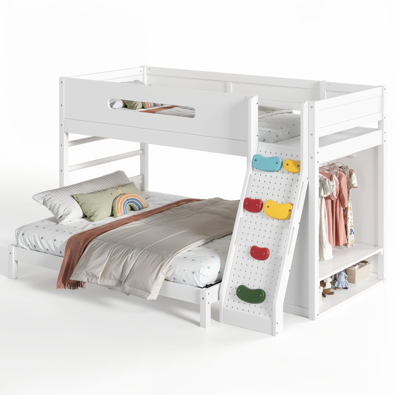 Kids Bunk Bed, Twin XL over Queen, White