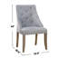 Ensemble de 2 chaises d'appoint de salle à manger rembourrées en flanelle argent et gris clair