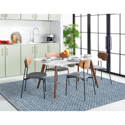 Tapis géométrique tissé à la main Montauk