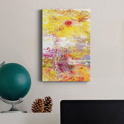 Yellow Abstract I - Wrapped Canvas Print