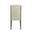 Table de salle à manger rectangulaire à rallonge 5 pièces 5 pièces avec base à tréteaux / piédestal beige et tissu capitonné à boutons capitonnés-1774189609