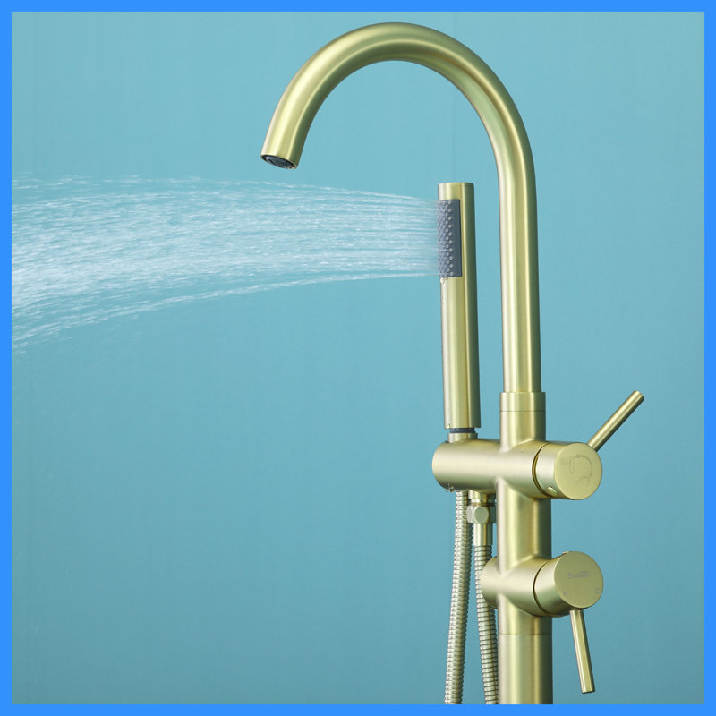 Clawfoot Tub Faucet and Tub Spout with Hand Shower and Diverter