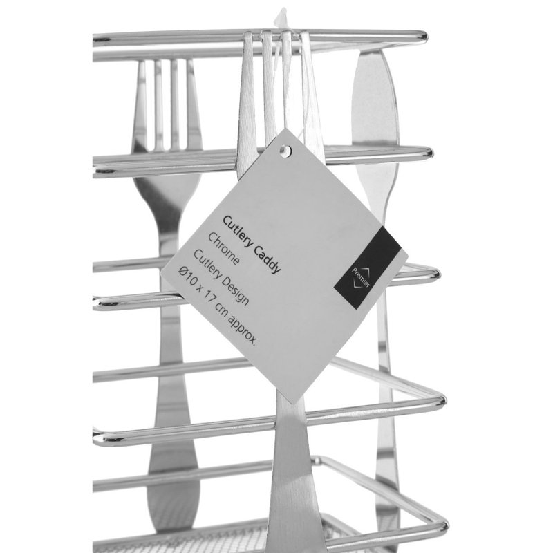 Stainless Steel Square Flatware Caddy