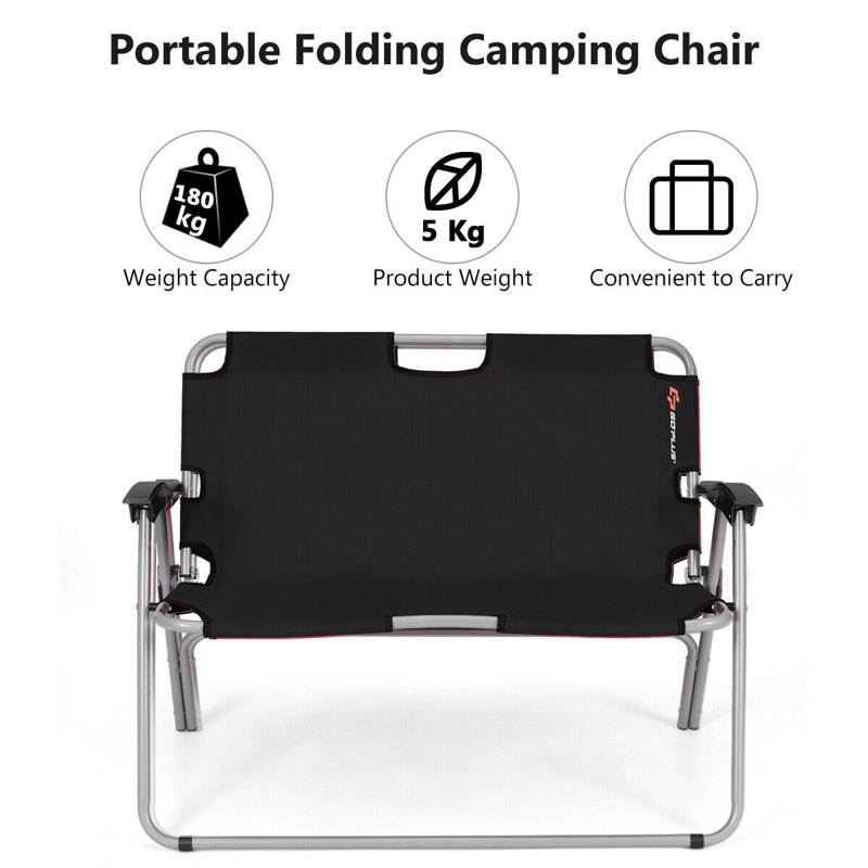 Jessenia Fabric Folding Chair, Black