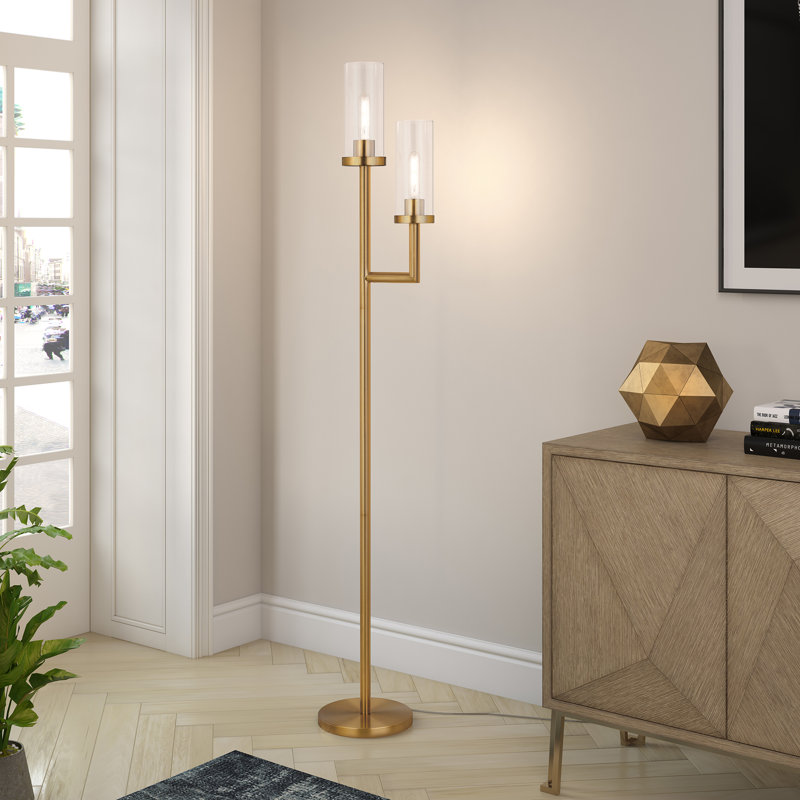 69.5'' Torchiere Floor Lamp, Gold