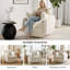 Chaise d'appoint moderne pivotante à 360 ° avec revêtement Sherpa Boucle-1362724259