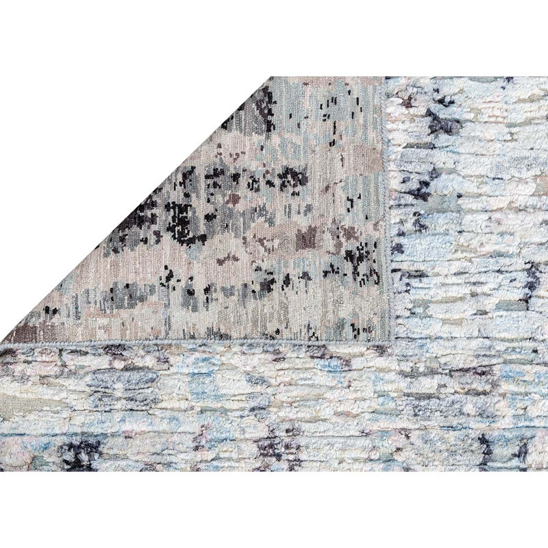 Wool Abstract Area Rug, Rectangle 10' x 14'