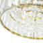 Glam Single Light Round Crystal Semi Flush Mount Ceiling Light