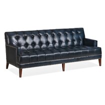 Maitland-Smith Sofa With 3 Seats in Chocolate Brown Faux Crocodile Leather  & Suede