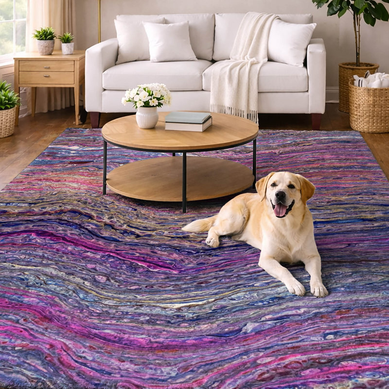 Premium Machine Washable Dream Shag Abstract Rug, 8' x 10'