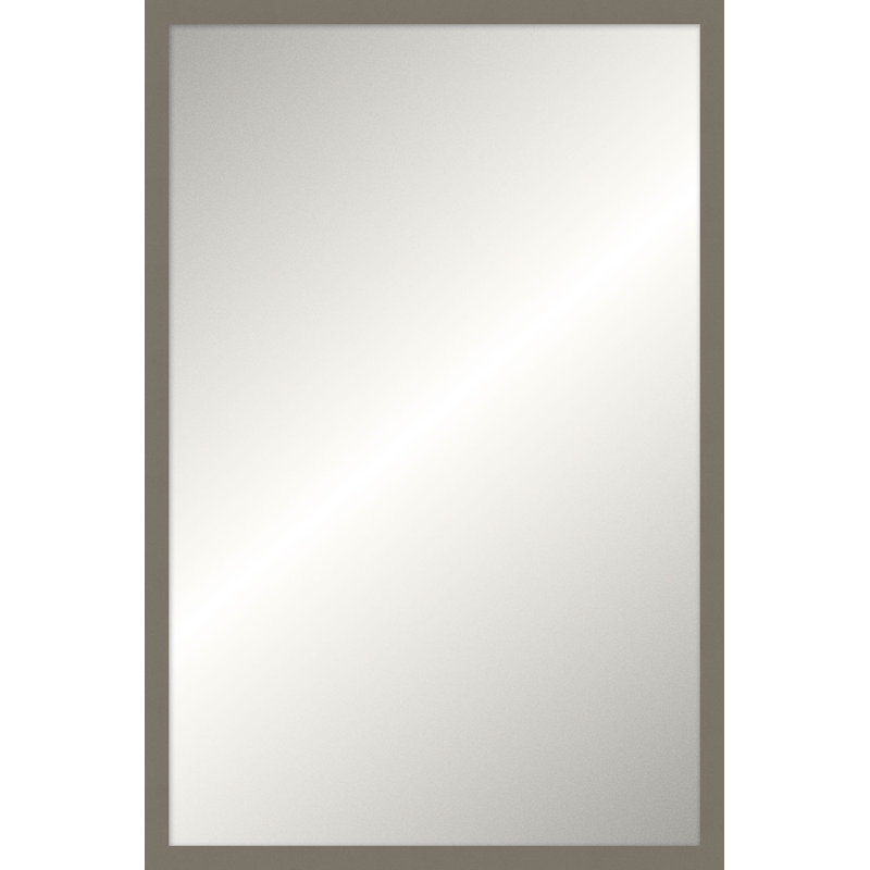 Davenport Solid Wood Mirror, Rectangle, Taupe, 49.75" x 37.75"