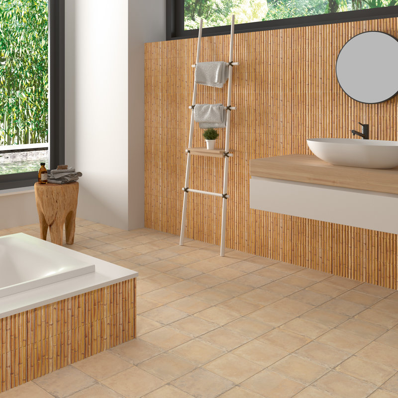 Bamboo 5.88'' W x 11.88'' L Tile, Clay Brown