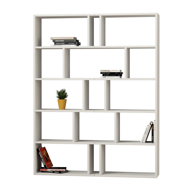 Geometric Bookcase, White