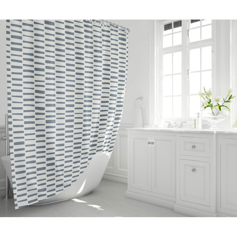 Flat Attack Ultra-Thin Lightweight Shower Curtain, Blue