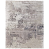 Zarah Modern Abstract, Brown/Tan/Black, 1'-6" X 1'-6" Swatch
