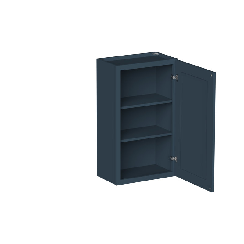 Armoire murale à porte simple de style Shaker de L 36 po x l 36 po x P 12 po DL Cabinetry (prête à assembler) - gris Cyber