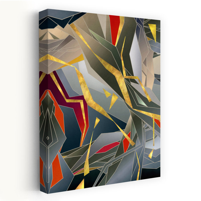 Elettriko Bold Colourful Geometric Wall Art, 18" H x 12" W