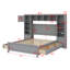 Lit plateforme double avec rangement double-1163661477