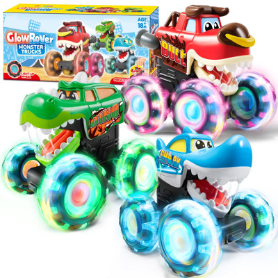 Ensemble de 3 voitures lumineuses pour tout-petits activées par des jouets pour camions