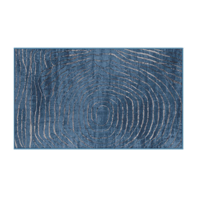 Machine Washable Blue Area Rug