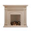 Foyer autoportant en bois massif beige