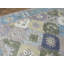Tapis unique bleu / gris / mauve de 9 pi x 11 pi 2 po