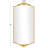 Krystn Gold Metal Floral Room Wall Mirror with Floral Embellishments