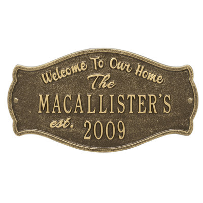 4-Line Wall Address Plaque