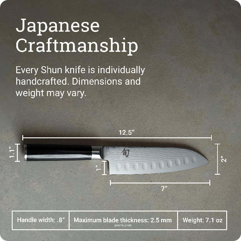 Couteau de santoku Shun Classic de 7 po Shun Classic, Droitier