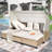 4 Piece UV-Proof Resin Wicker Patio Sofa Set with Retractable Canopy-1714970410