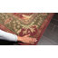 Tapis rouge / vert en laine touffeté à la main-58994565