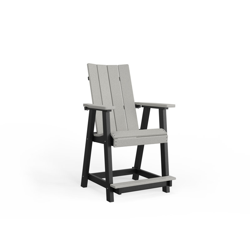 SOL Outdoor Bar Stool, Black, Chocolate Brown