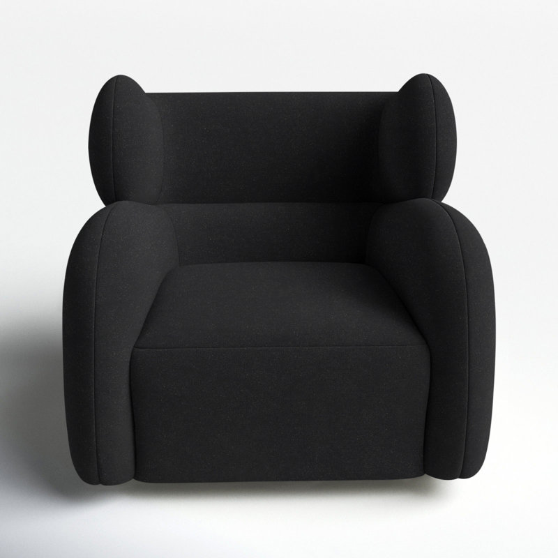 Pablo Swivel Armchair, Akiko Graphite Performance 5534-011