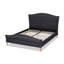 Lit plateforme très grand en polyester rembourré beige H 45,86 po x l 81,95 po x L 86,31 po-360757144-360757151