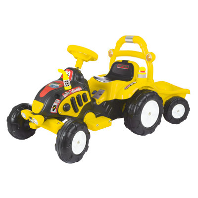 Lil' Rider Ride on Tractor & Trailer- Battery Powered Vehicle for Indoor Or Outdoor Play-Fun Riding Toy for Boys & Girls Ages 3-5