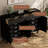 Black Solid wood Shoe Storage
