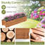 2 lits de jardin surélevés en bois avec trous de drainage, doublure pour plante à fleurs-1064049162