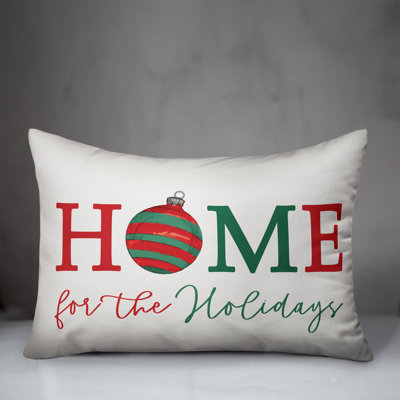 Home For Holidays Ornament Throw Pillow