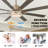 72" 6-Blade Reversible Ceiling Fan With LED Lights And Remote Control, 6-Speed, Timer Setting Quiet DC Motor-1034463510